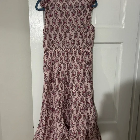 J. Crew Ruffle Sleeve Midi Dress Pink Floral Size - Picture 4 of 4